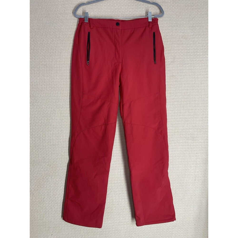 Snow Pants Womens Size XL Red Fleece Lined 32x31 Snowboard Ski Outdoor Winter